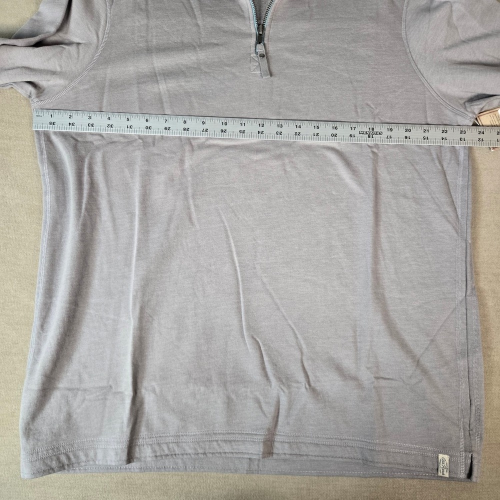Old Ranch Mens Large Conall 1/4 Zip Pullover Alloy Gray Long Sleeve Organic NEW - Picture 4 of 9